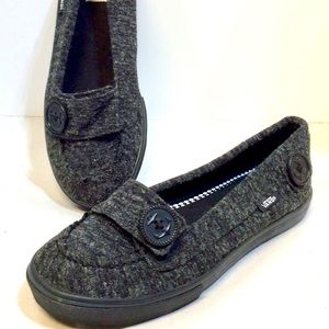 Vans slip on shoe grey fabric women 6
